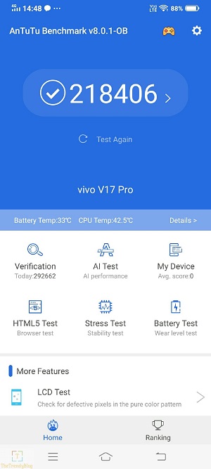 Hiệu năng của vivo V17 Pro