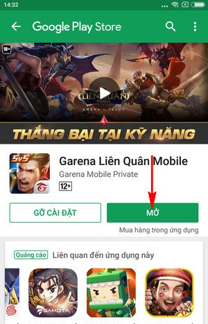 mở liên quân mobile 