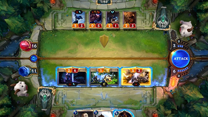 Mỗi khu vực chơi sẽ được chia làm 2 phần tương ứng phần sân của game thủ