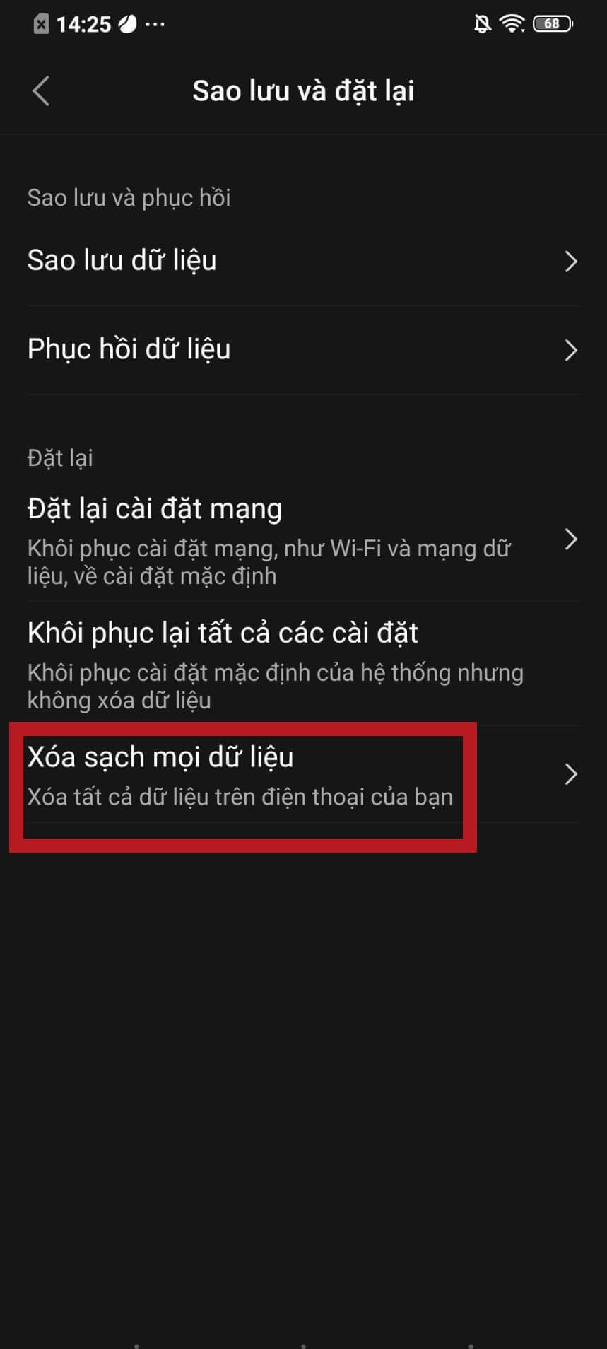 điện thoại android bị đầy bộ nhớ