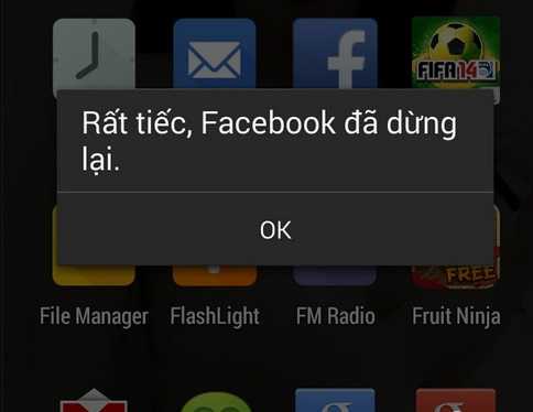 ứng dụng điện thoại bị lỗi
