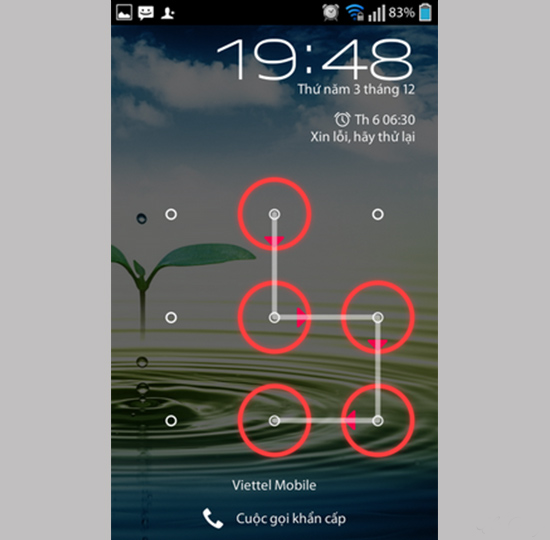 Số lần được phép nhập sai trên màn hình khóa của điện thoại android