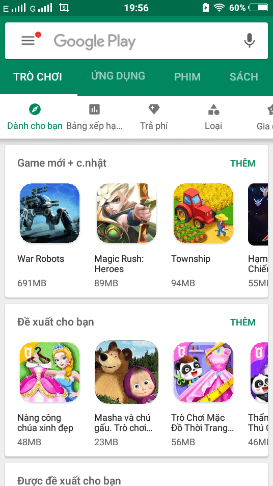 Tải game từ CH Play