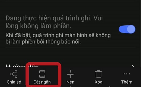 Chọn 'Cắt ngắn'