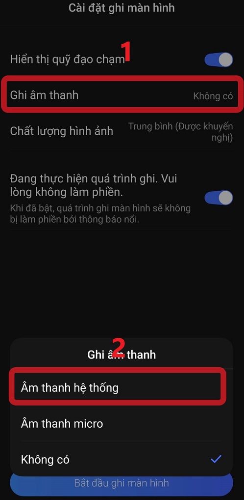 3 tùy chọn 'Ghi âm thanh'