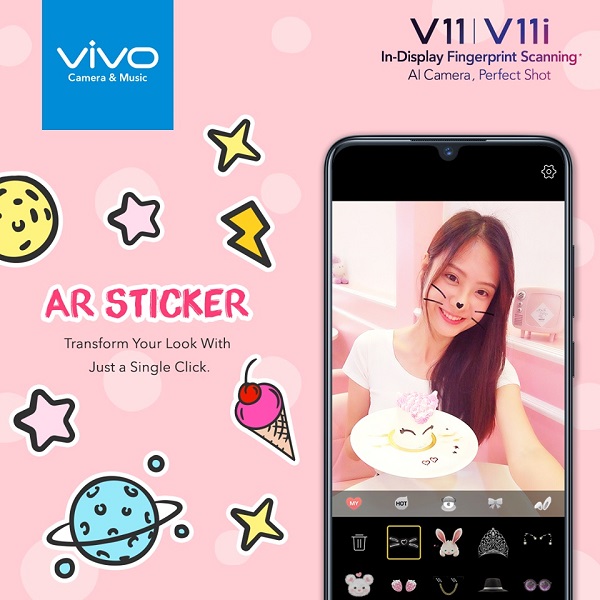 tính năng ar sticker trên v11i