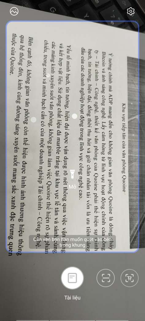 cách scan tài liệu bằng điện thoại vivo