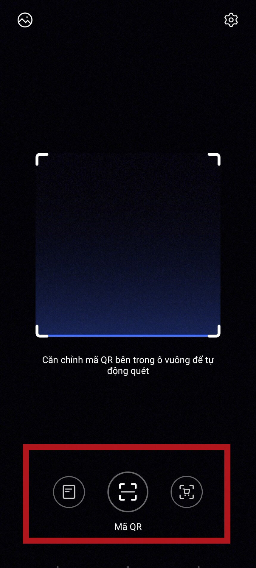Chọn đối tượng muốn scan