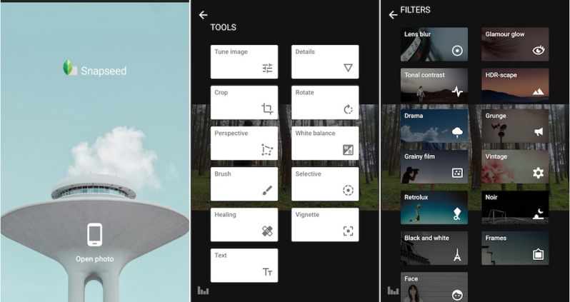 App chỉnh hình đẹp Snapseed