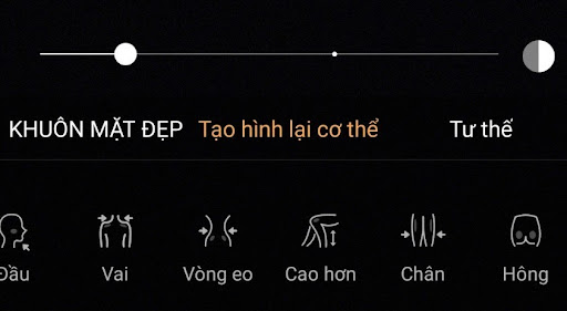 Các tính năng chỉnh dáng của điện thoại vivo