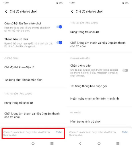 Kích hoạt chế độ siêu trò chơi trên vivo V21 5G 