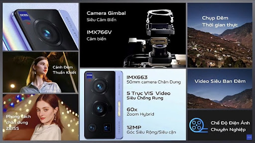 vivo X70 Pro sở hữu Camera Gimbal thế hệ thứ 3 với hiệu quả chống rung ấn tượng