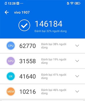 hiệu năng của vivo s1