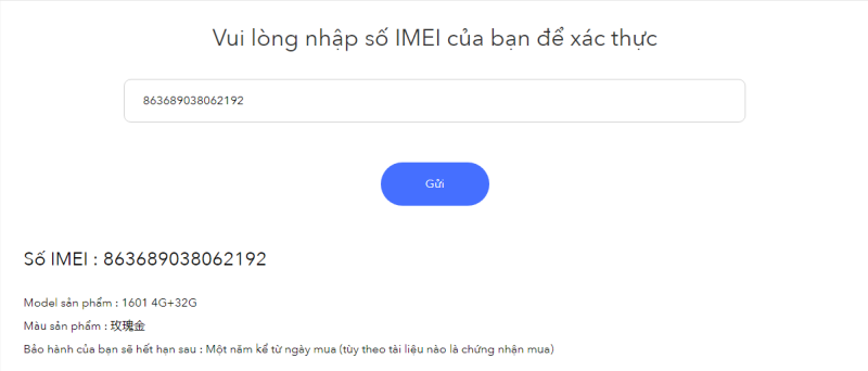 Nếu thông tin bạn nhận được giống như hình có nghĩa điện thoại của bạn đã hết hạn bảo hành